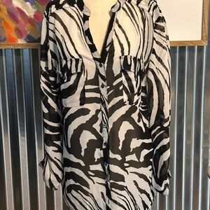 Zebra Print Women's Top